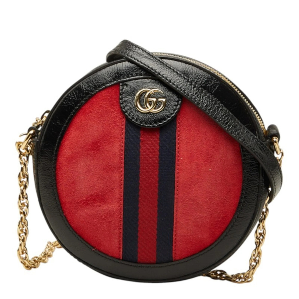 Gucci Ophidia GG Marmont Sherry Line Chain Shoulder Bag 550618 Black Leather ...
